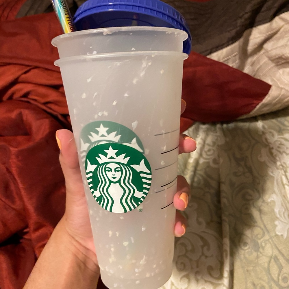 Starbucks confetti cups